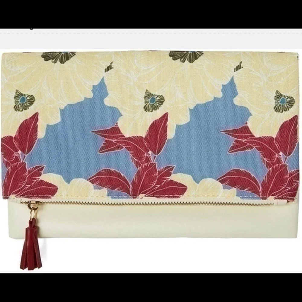 Rachel Pally Clutch, Floral and White